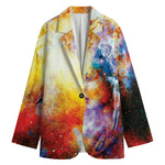 Galaxy Native Indian Woman Print Women's Cotton Blazer