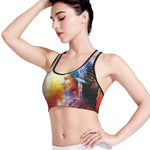 Galaxy Native Indian Woman Print Women's Sports Bra