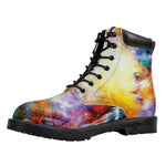 Galaxy Native Indian Woman Print Work Boots