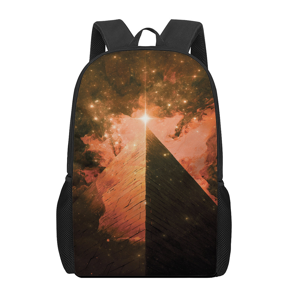 Galaxy Pyramid Print 17 Inch Backpack