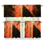 Galaxy Pyramid Print 3 Piece Kitchen Curtains