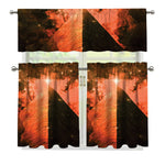 Galaxy Pyramid Print 3 Piece Kitchen Curtains