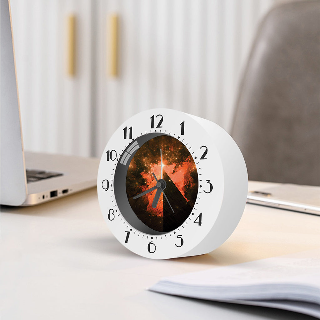 Galaxy Pyramid Print Alarm Clock