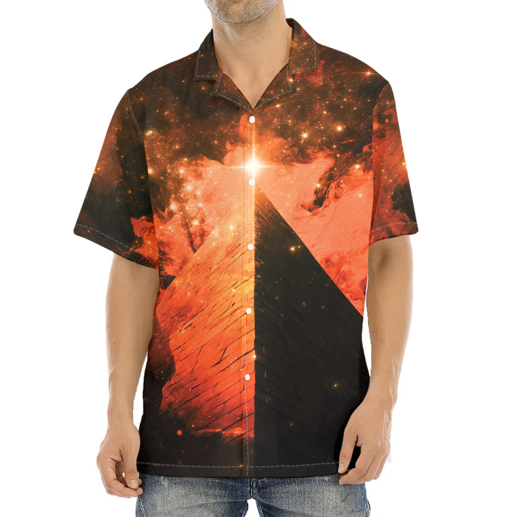 Galaxy Pyramid Print Aloha Shirt