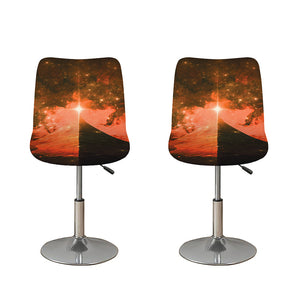 Galaxy Pyramid Print Bar Stool Covers