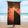 Galaxy Pyramid Print Beach Towel