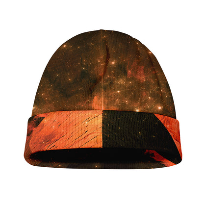Galaxy Pyramid Print Beanie
