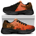 Galaxy Pyramid Print Black Chunky Shoes