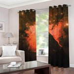 Galaxy Pyramid Print Blackout Grommet Curtains