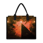 Galaxy Pyramid Print Canvas Tote Bag