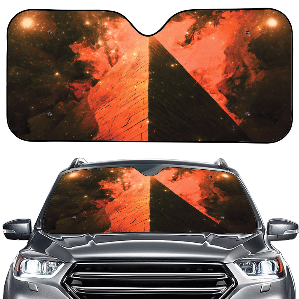 Galaxy Pyramid Print Car Windshield Sun Shade