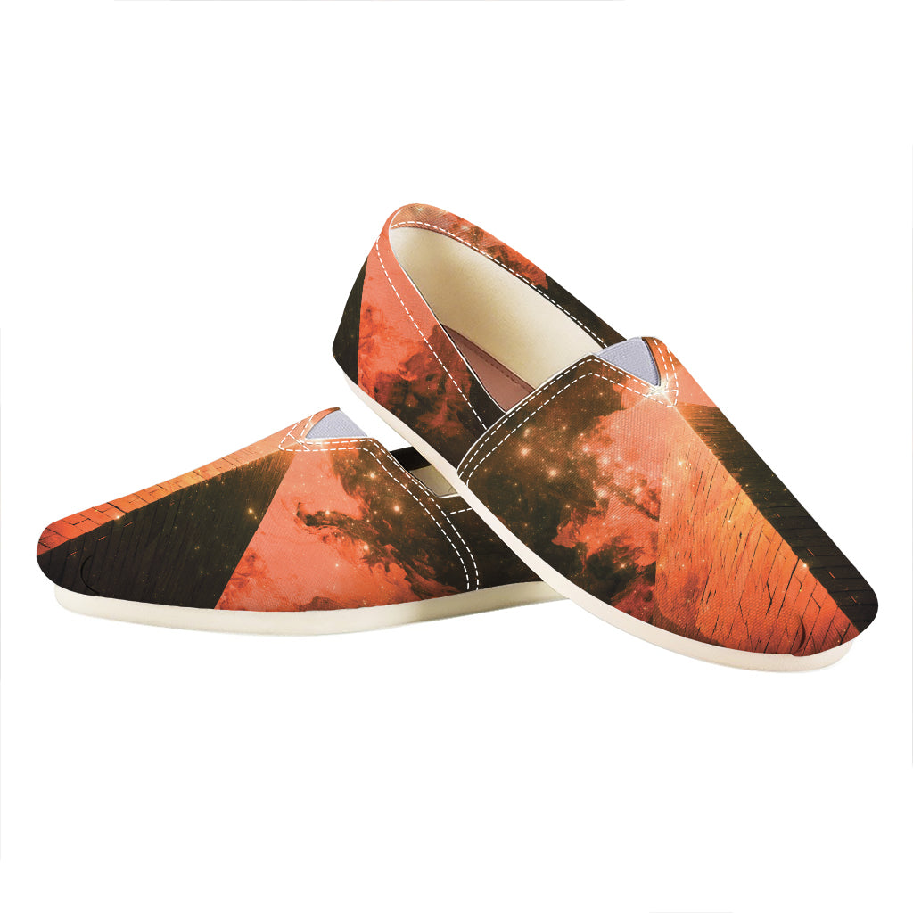 Galaxy Pyramid Print Casual Shoes