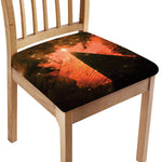 Galaxy Pyramid Print Chair Cushion Cover