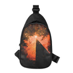 Galaxy Pyramid Print Chest Bag