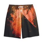 Galaxy Pyramid Print Cotton Shorts