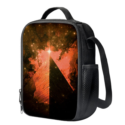 Galaxy Pyramid Print Crossbody Lunch Bag