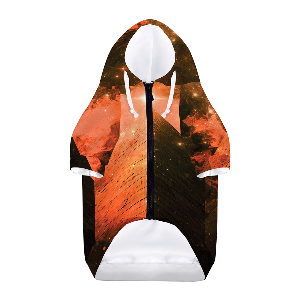Galaxy Pyramid Print Dog Zip Up Hoodie