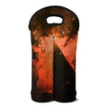 Galaxy Pyramid Print Double Neoprene Wine Tote