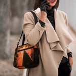 Galaxy Pyramid Print Double Strap Bible Bag