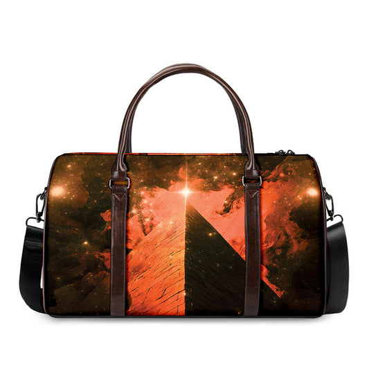 Galaxy Pyramid Print Duffle Bag