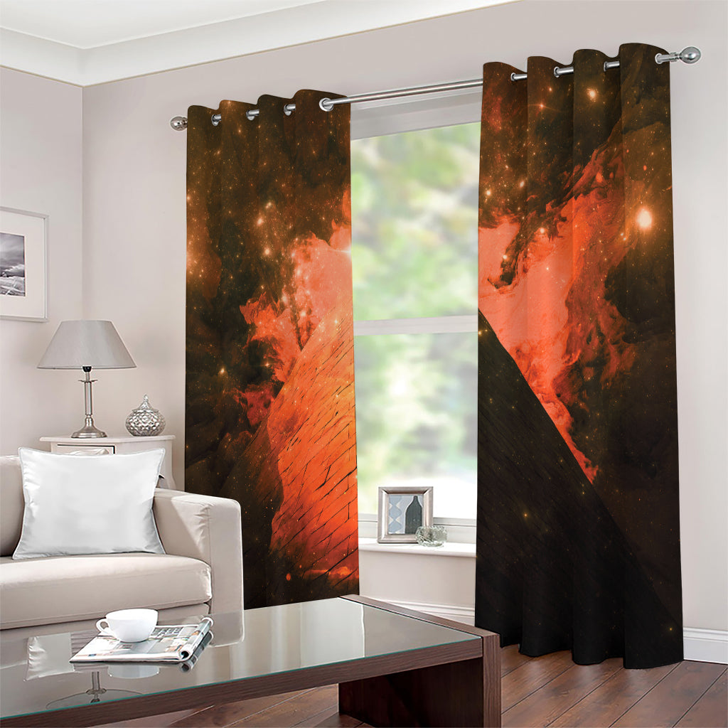 Galaxy Pyramid Print Extra Wide Grommet Curtains