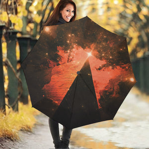 Galaxy Pyramid Print Foldable Umbrella