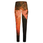 Galaxy Pyramid Print High-Waisted Pocket Leggings