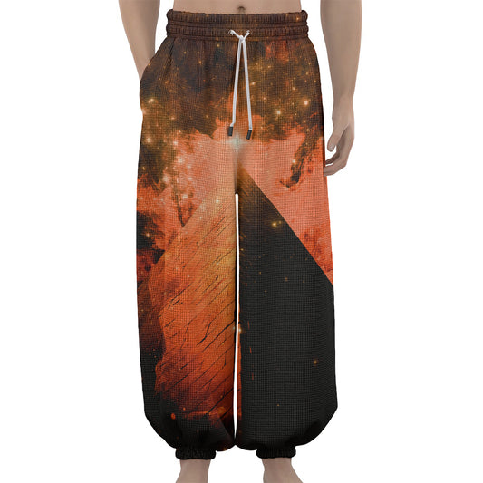 Galaxy Pyramid Print Lantern Pants