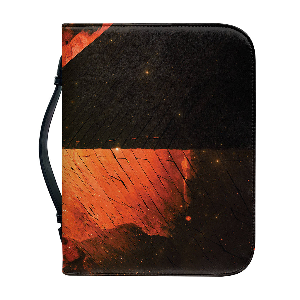 Galaxy Pyramid Print Leather Bible Cover