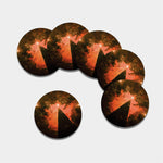 Galaxy Pyramid Print Leather Coaster Set