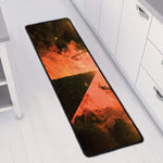 Galaxy Pyramid Print Long Kitchen Mat