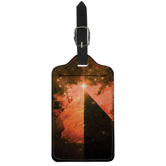 Galaxy Pyramid Print Luggage Tag