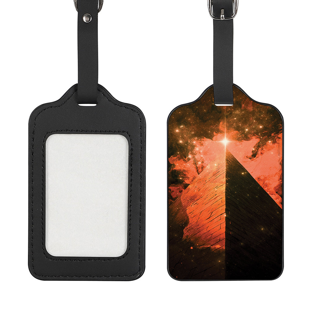 Galaxy Pyramid Print Luggage Tag
