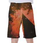 Galaxy Pyramid Print Men's Beach Shorts