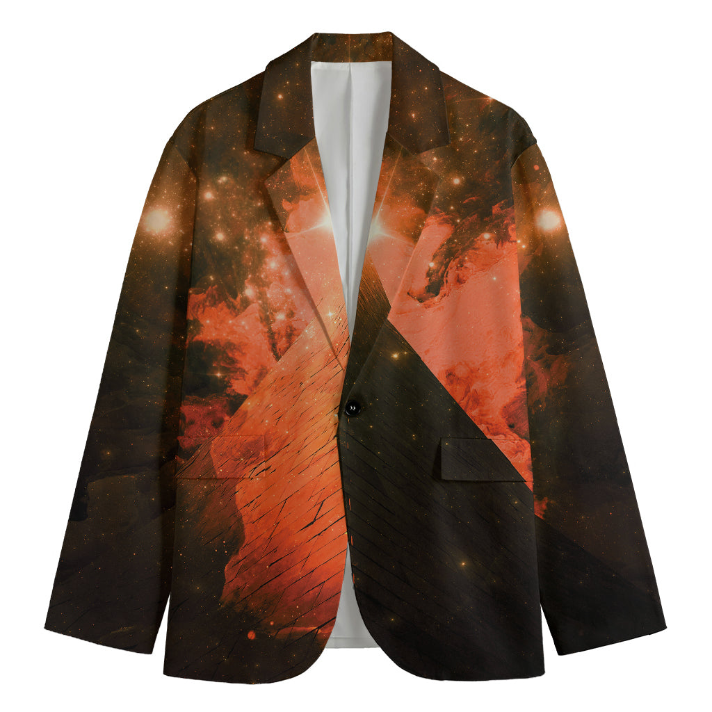 Galaxy Pyramid Print Men's Blazer