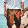 Galaxy Pyramid Print Men's Cargo Shorts