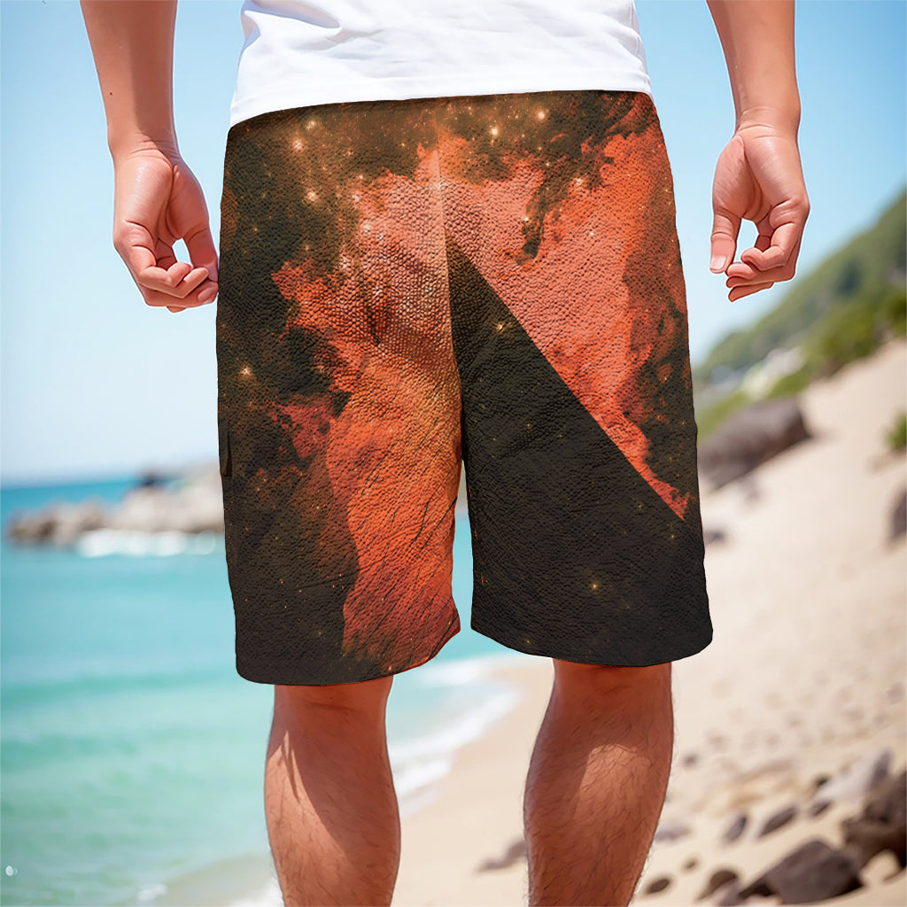 Galaxy Pyramid Print Men's Cargo Shorts