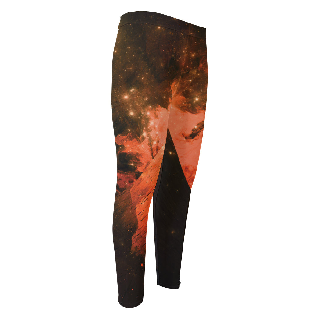 Galaxy Pyramid Print Men's Compression Pants