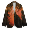 Galaxy Pyramid Print Men's Cotton Blazer