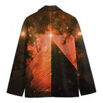 Galaxy Pyramid Print Men's Cotton Blazer