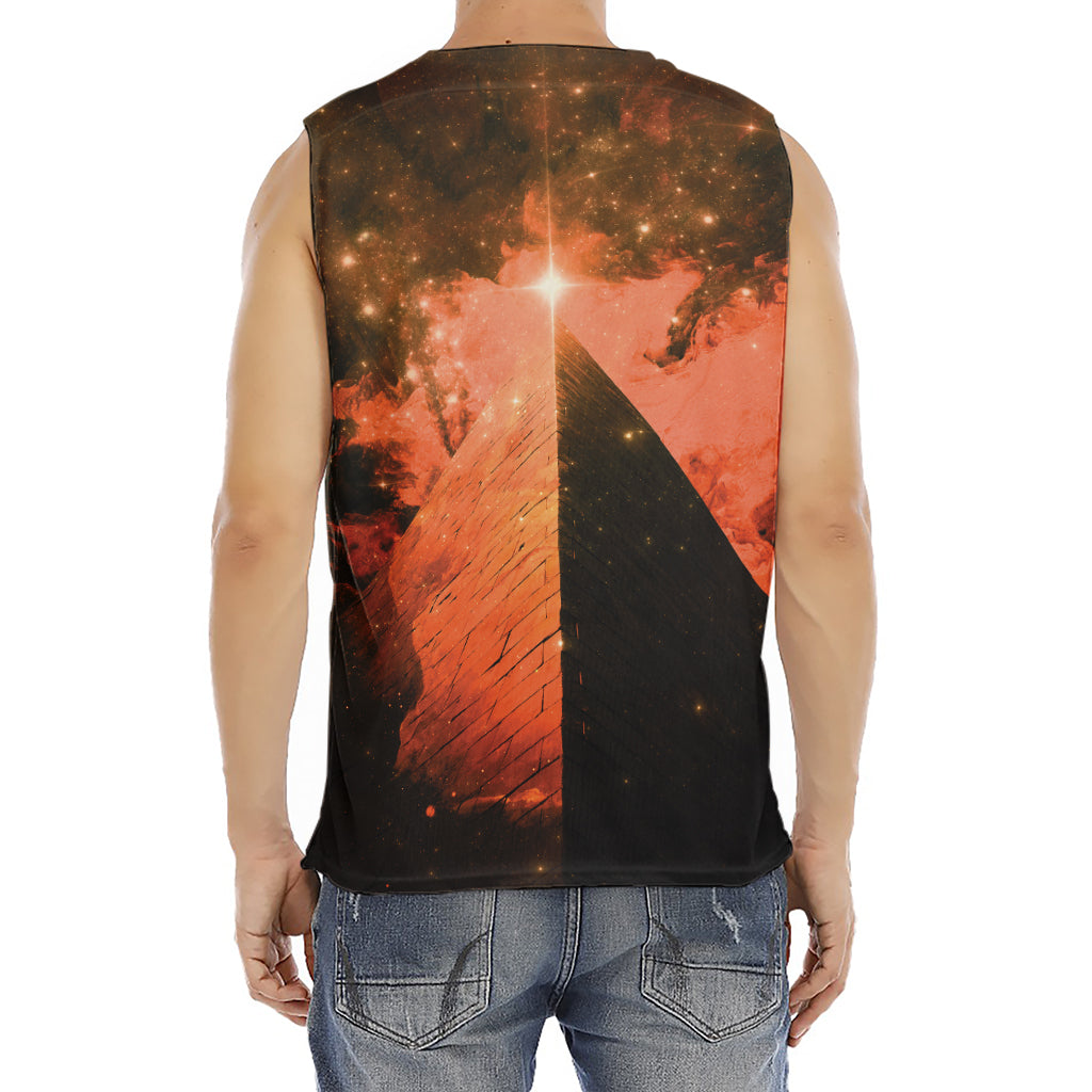 Galaxy Pyramid Print Men's Fitness Tank Top