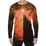 Galaxy Pyramid Print Men's Long Sleeve T-Shirt
