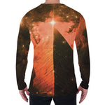 Galaxy Pyramid Print Men's Long Sleeve T-Shirt