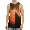 Galaxy Pyramid Print Men's Muscle Tank Top