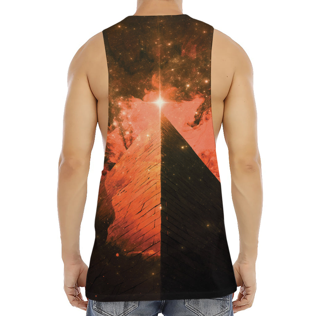 Galaxy Pyramid Print Men's Muscle Tank Top