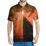 Galaxy Pyramid Print Men's Polo Shirt