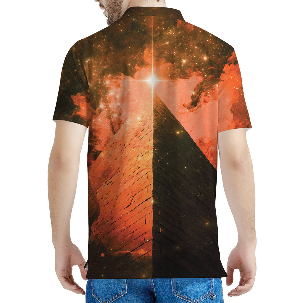 Galaxy Pyramid Print Men's Polo Shirt