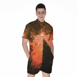 Galaxy Pyramid Print Men's Rompers