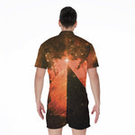 Galaxy Pyramid Print Men's Rompers