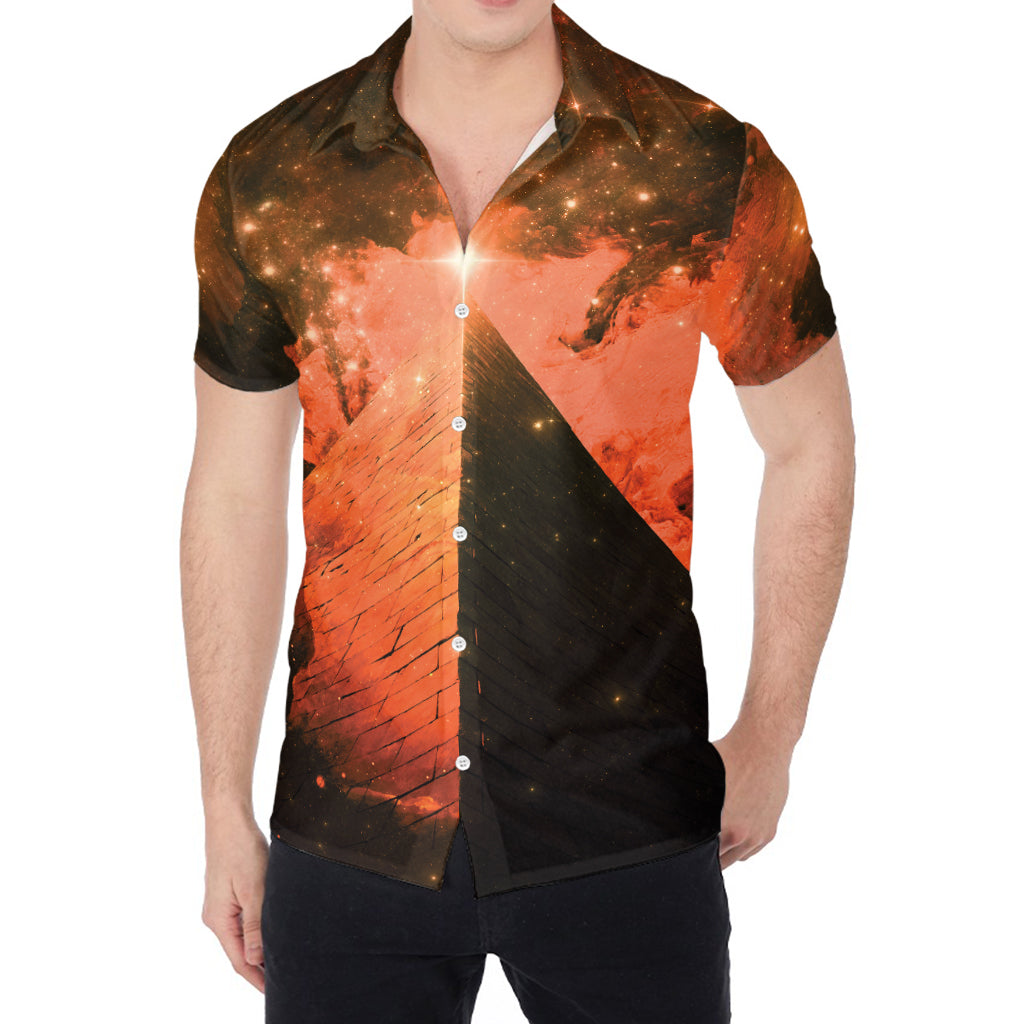 Galaxy Pyramid Print Men's Shirt